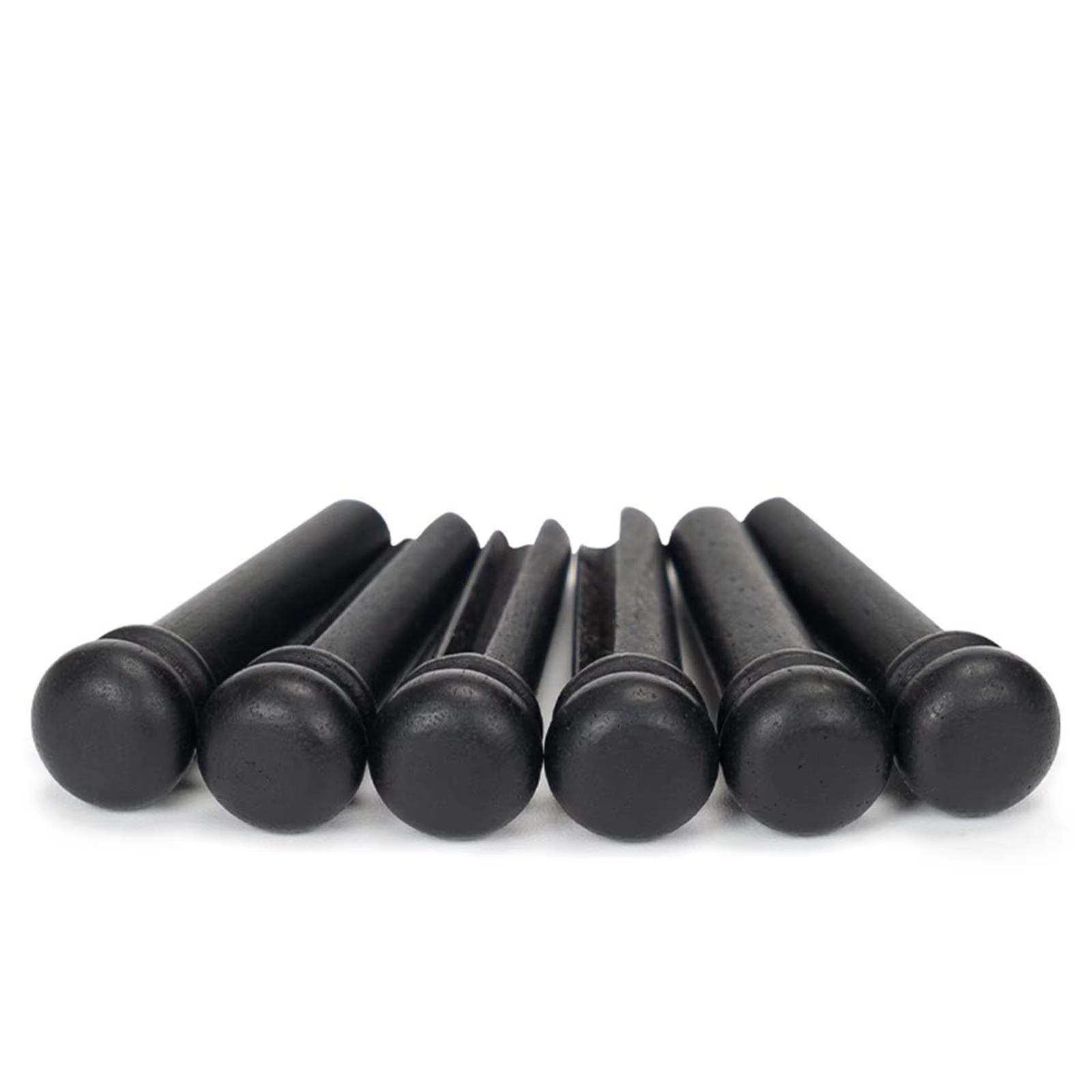 Miwayer Ebony Guitar Bridge Pins 6pcs for 6 & 12 String Acoustic Guitar Fixed String Nails
