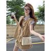 2026 Sleeveless Vest Shirt Top A-line Short Skirt Two-Piece Set