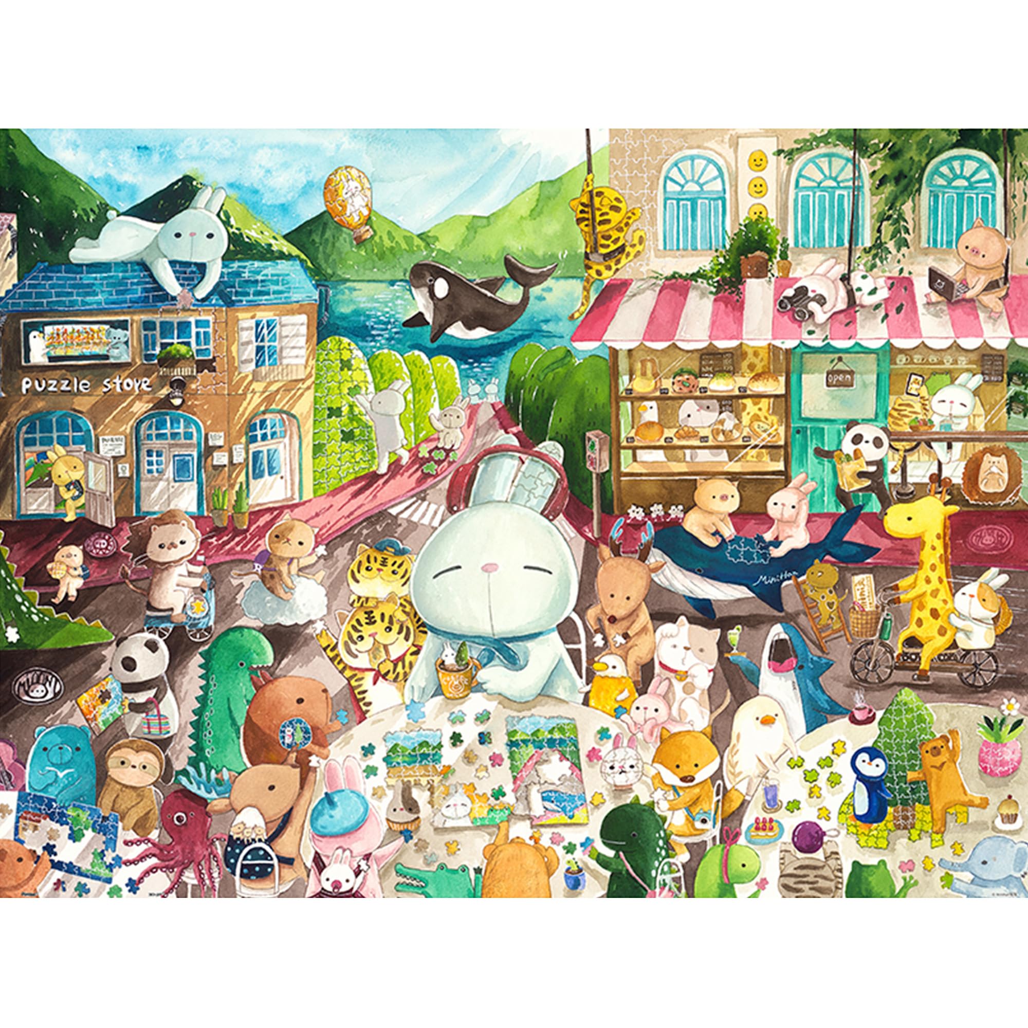 

Pinto 1200-Piece Plastic Jigsaw Puzzle MiniHan_Puzzle Carnival (45x59cm) for Adults, Challenging, No Broken Pieces, Click-together Design [H3693]