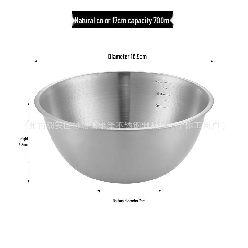Japanese Stainless Steel Kitchen Sink Basin & Mixing Bowl Set Stainless Steel Scale Basin