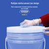 4L White Food-Grade Spiral Plastic Storage Bucket