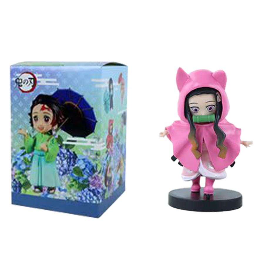 Animation 6Pcs/Kit Q Version Demon Slayer Boxed Action Figure Miniature Figurine Decoration Piece Attachment Animation Design Adorable Decoration