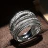 1 Stück Mode Ring, Geometrischer Wickelring, Unregelmäßiger Mehrschichtiger Ring