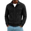 Men's Corduroy Cardigan Long Sleeve Casual Jacket for Everyday Wear