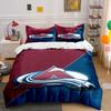 "Red 'A' Logo with Blue and White Swirl" Print Bedding Set Duvet Cover Pillowcases (1* Duvet Cover 2* Pillowcases Do Not Include Comforter)
