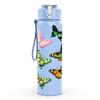 1PC Multiple Colorful Butterflies Group Print 750ml Color Plastic Sports Water Bottle Leakproof Flip Straw Lid Suitable for Sports Office Home Use