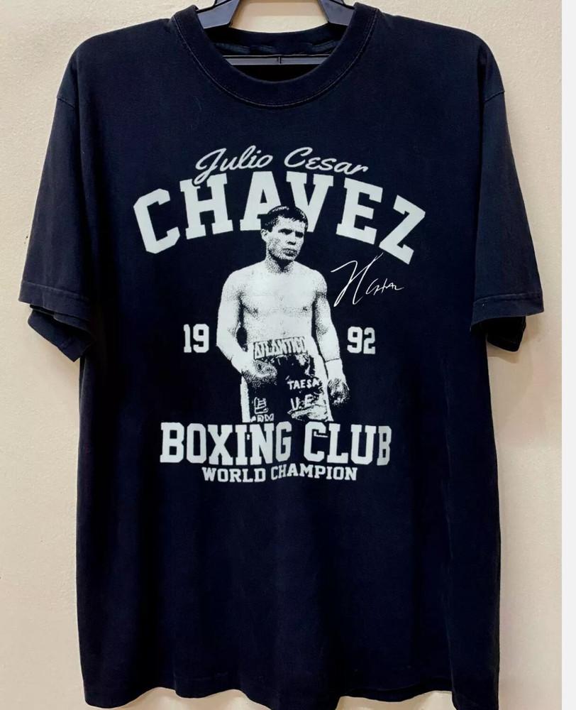 Редкая футболка Julio Cesar Chavez Подарок для фаната Хлопок Черный Все размеры Унисекс 3XL