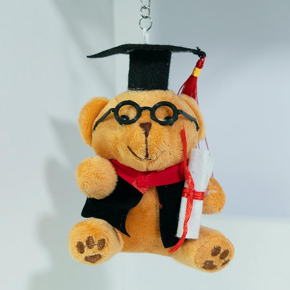 Soft Stuffed Bear Keychain Cute Bear Pendant Cartoon Dr Bear Doll  Clothing Decor