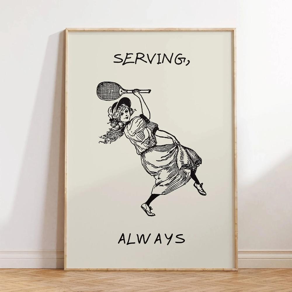 Fashion Tennis Climbing Sports Art Wall Art Tennis Golf Mountaineering Shoes Funny Print Canvas Painting Home Sports Decoration