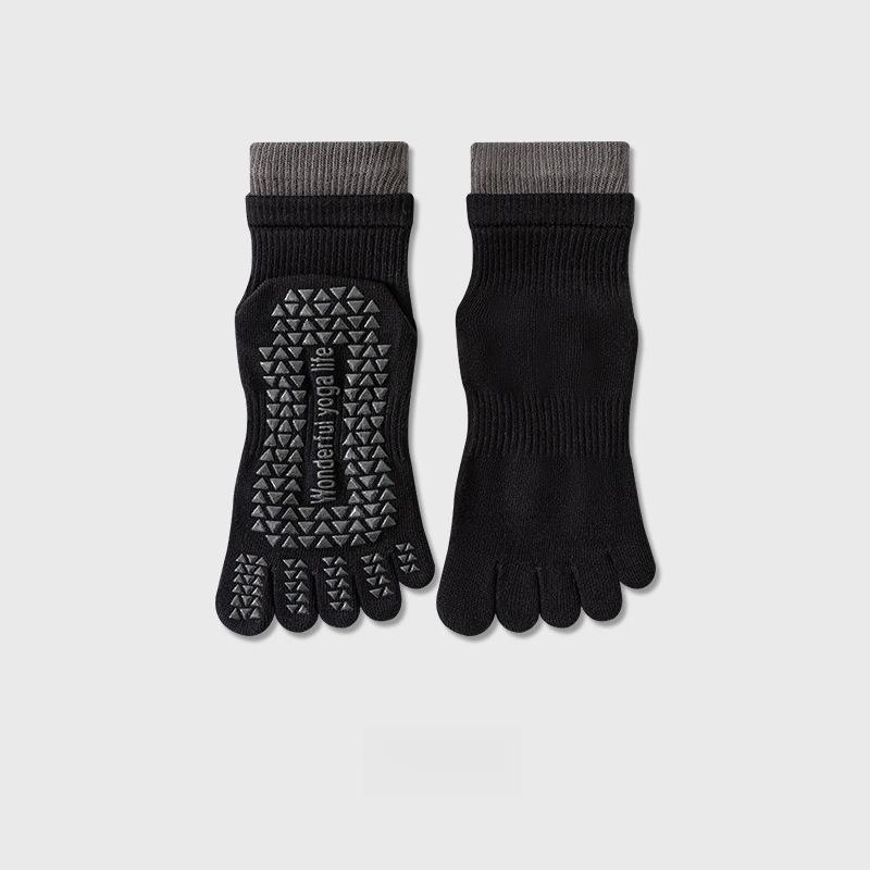 Five-finger Yoga Socks Breathable Cotton Five Toes Pilates Socks Silicone Non-slip Professional Indoor Workout Gym Sports Socks