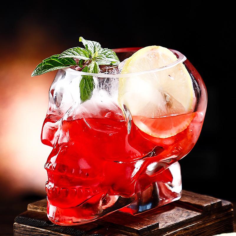 Halloween Haushalt Totenkopf Glas Teetasse Transparent Kaffee Saft Becher Trinken Bar Club Whisky Wein Bier Tasse