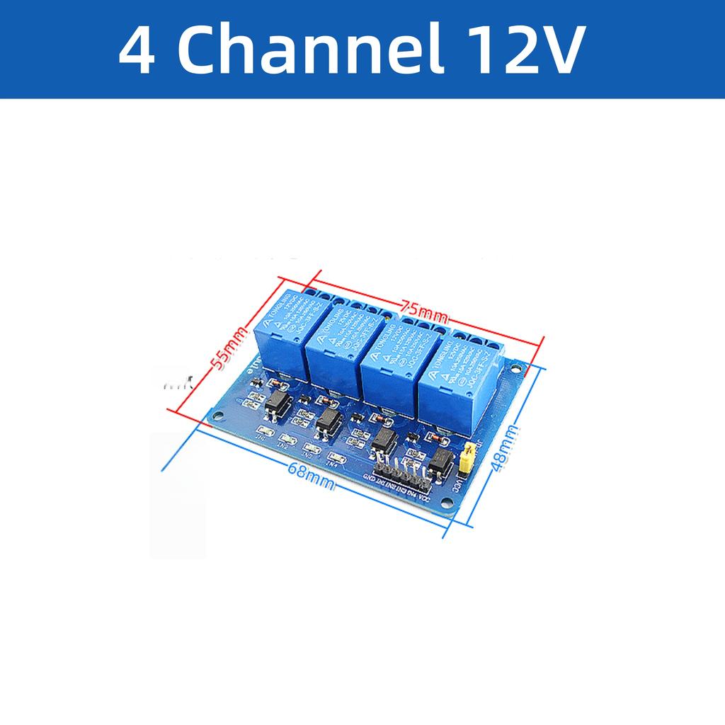 1 4 6 8 Channel 5V12V24V Relay Module with Optocoupler High Low Level Trigger Shield for Arduino PIC AVR MCU DIY Blue Board Relays 5