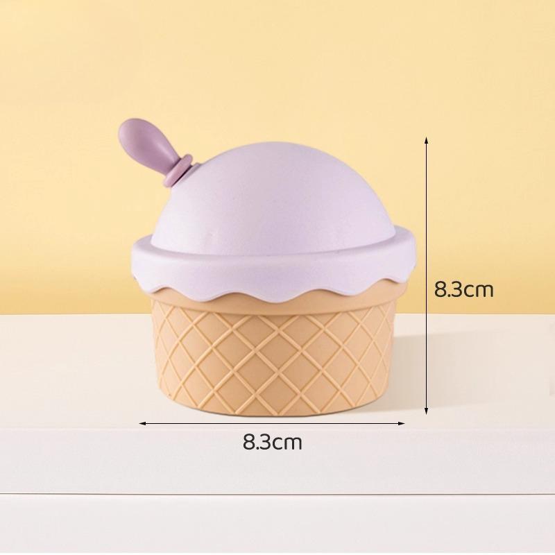 Ice Cream Mirror Shampoo Brush Cute Home Mirror Scalp Cleaning Hairdressing Comb Portable Comb