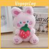 Adorable Cute Plush White Rabbit Keychain Creative Fruit Bunny Plush Toy For Girls