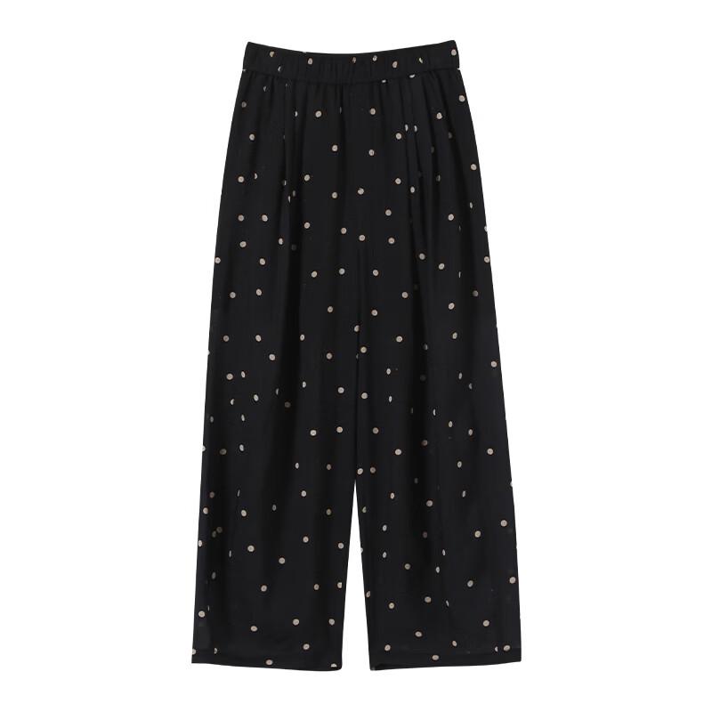 SOFSIL Women's High-Waist Polka Dot Ramie Harem Pants