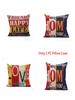 Premium Housse De Coussin Carr Coton Imprim Lettres Rtro Mlang For Timeless Elegance