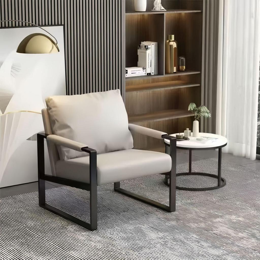 Modern Wrought Iron Sofa Chair - Light Luxury for Living Room or Bedroom