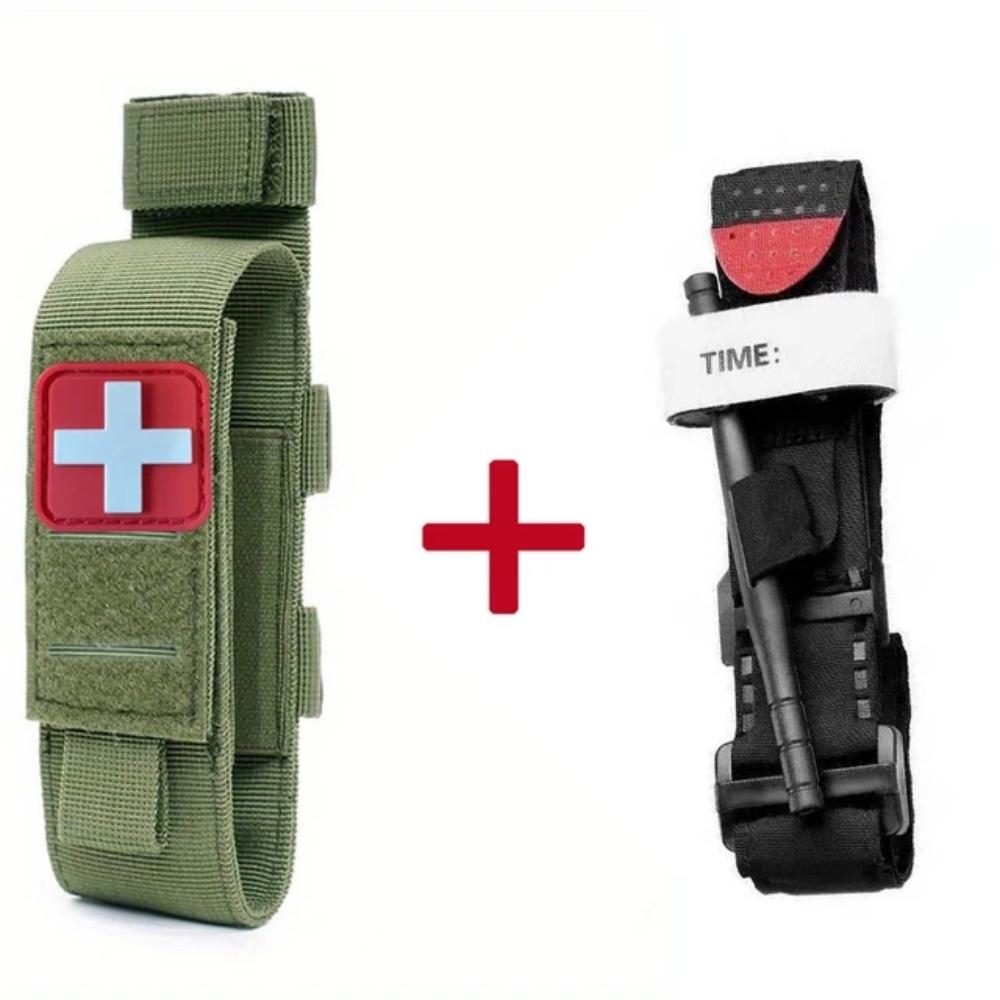 2pcs Tactical First Aid Kit, MOLLE Tourniquet, Survival Kit, Nursing Bracket, Medical Equipment, Outdoor Equipment Kit,