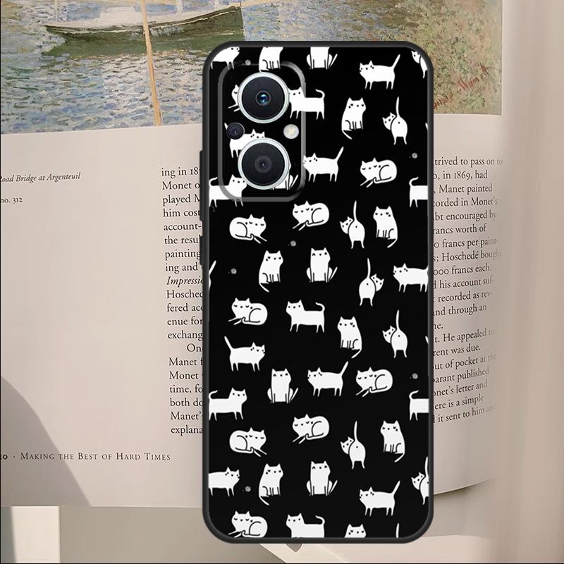 

Cartoon Cute Cats Cover For OPPO Reno 10 12 13 14 Pro 11 F 12F 13F 14F 7 8 Lite OPPO Find X9 X6 X5 X8 Pro Case OPPO Find X9 Pro