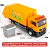 1/64 Man Garbage Truck Trash Bin Model Car Diecast Gift Toy Vehicle Kid