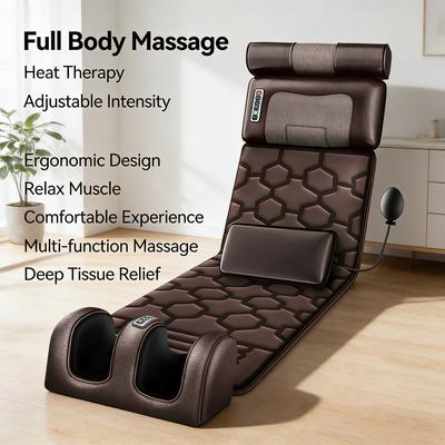 Full-Body Multifunctional Massage Mattress, Cervical and Lumbar Intelligent Massage Pad, Home Electric Heating Massage Device