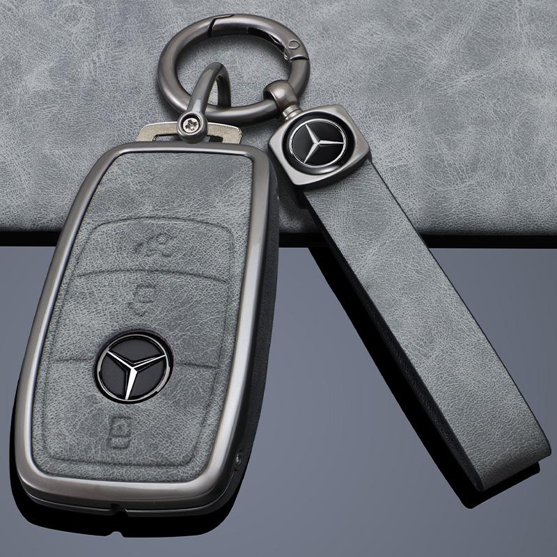 New Zinc Alloy Leather Car Remote Key Cover Case For Mercedes Benz A C E S G GLS CLA Class W213 W203 W211 W205 W177X167 W204 AMG k1