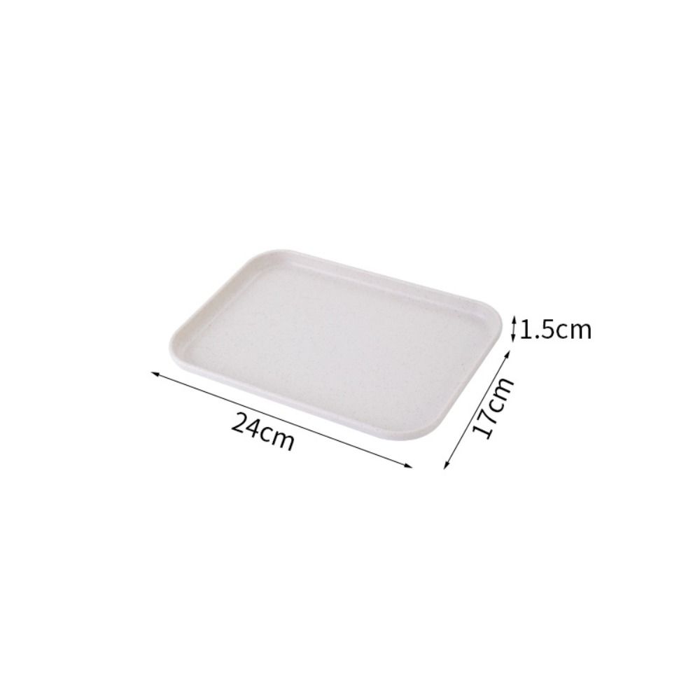 Eco-friendly Rectangular Tray Cutlery Tray Wheat Straw Tray Durable Bread Pan  Restaurant
