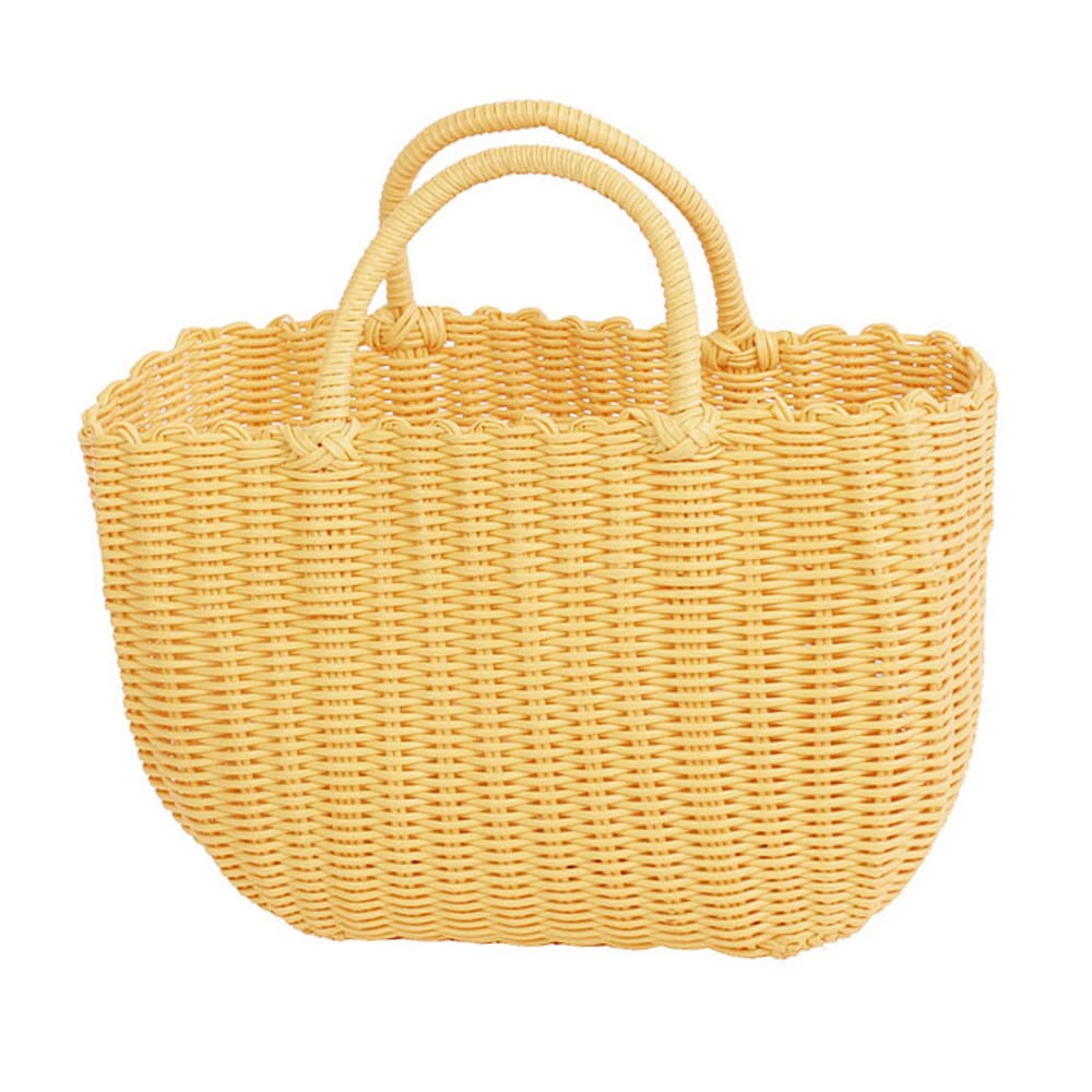Murataya Sangyo Vinyl Basket Bag, P.P. Yellow Bag 9673
