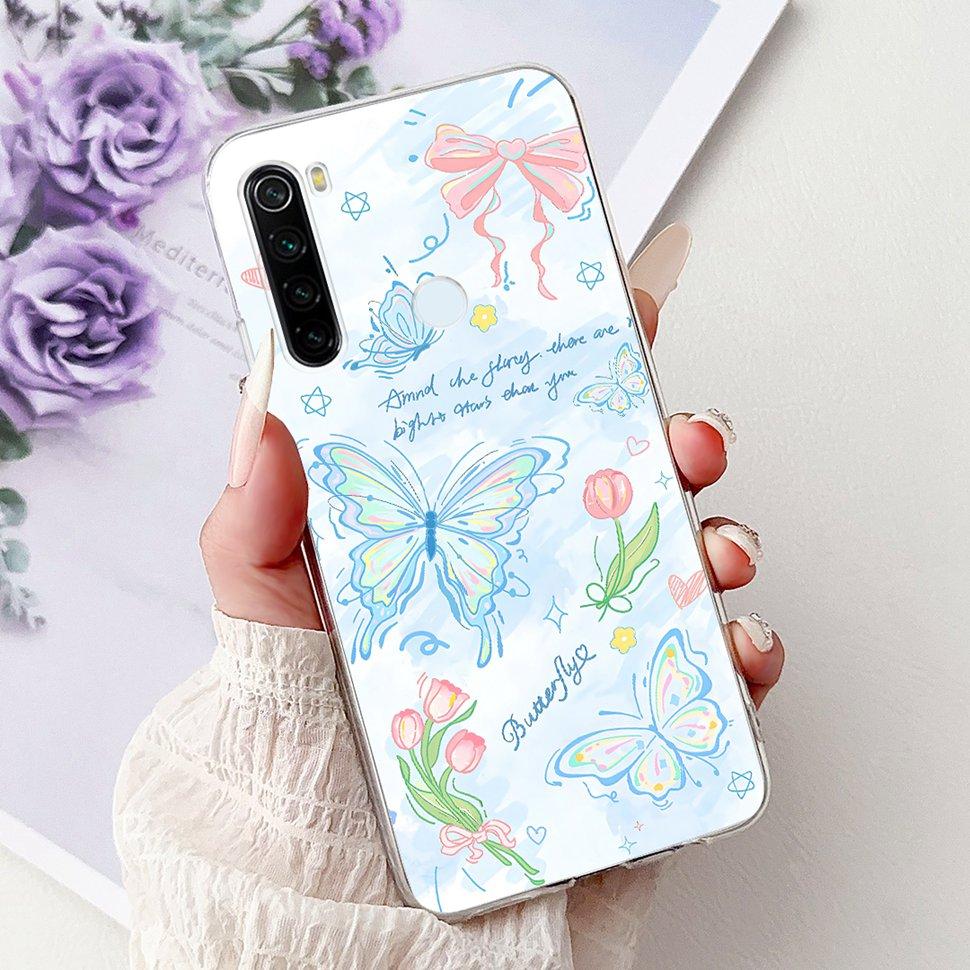 6,3" Silikonowe Etui Dla Xiaomi Redmi Note 8 Miękkie TPU Z Uroczy Wzorem Pokrowiec Etui Dla Redmi Note 8 Note8 Ochronna Obudowa Zderzak