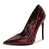 Comemore New Leopard Print Pointed Toe Pumps 12CM High Heels Sexy Women's Shoes Party Dress Heels Women Large Size 35-46