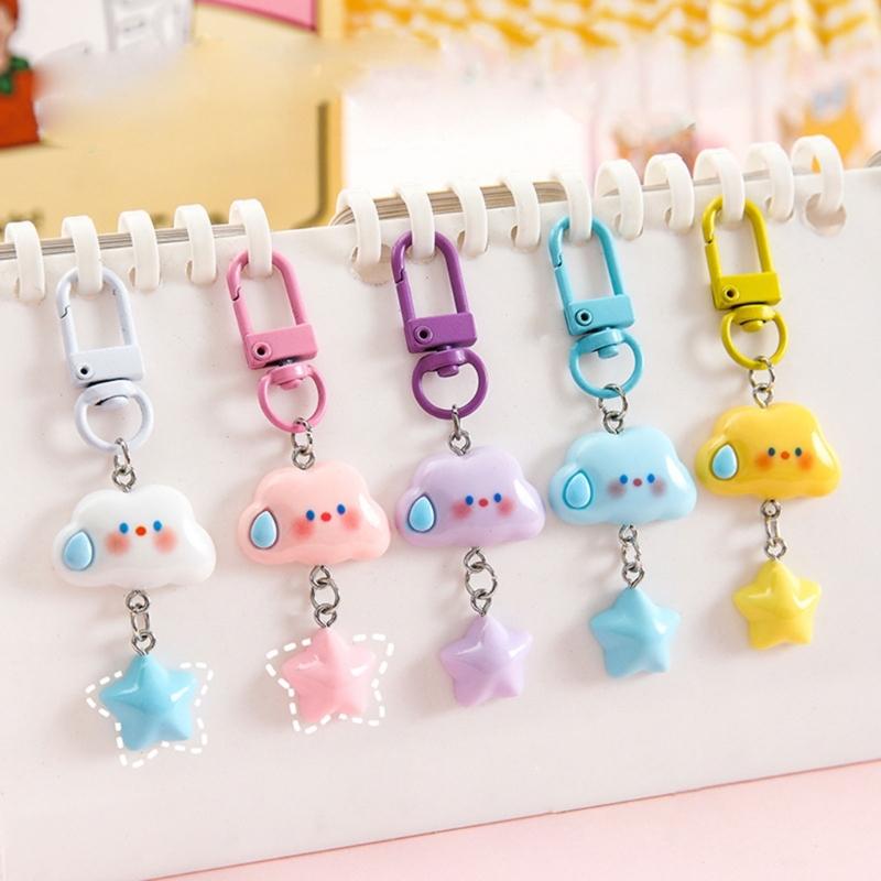 Playful Cloud Keychain for a Whimsical Twist Soft and Durable Key Rings Ornament Hilarious Cloud Key Chain Accessories