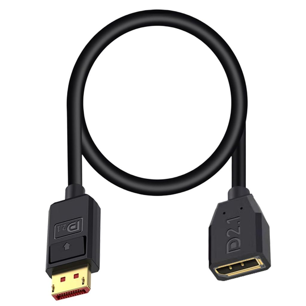 Poyiccot DisplayPort Extension 16K DisplayPort Extension 52Gbps DP Male To Female Cord with HDCP Compatibility for 50cm 2.1 Cable, High-Speed Cable,