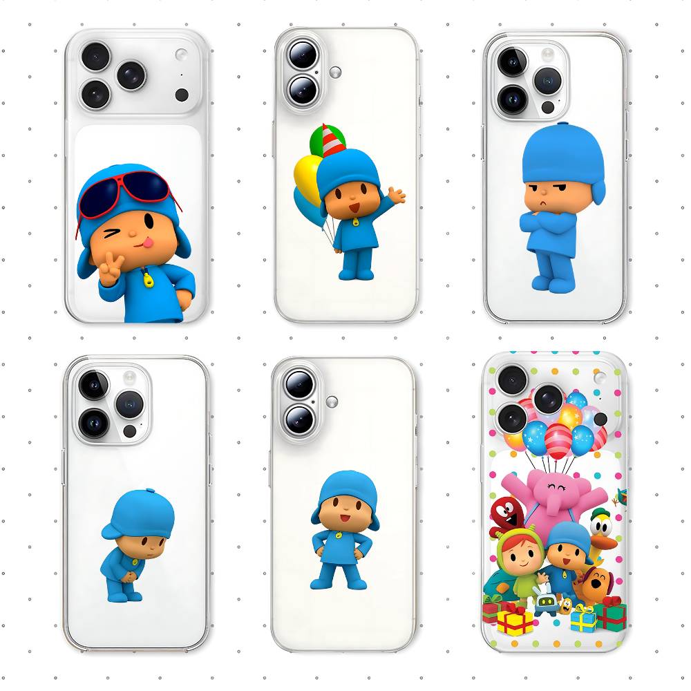 Süße P-POCOYO Handyhülle Für Iphone17 16 15 11 13 14 Pro Max 7 8 Plus X Xr Xs Max Se2020 12mini Transparente Abdeckung