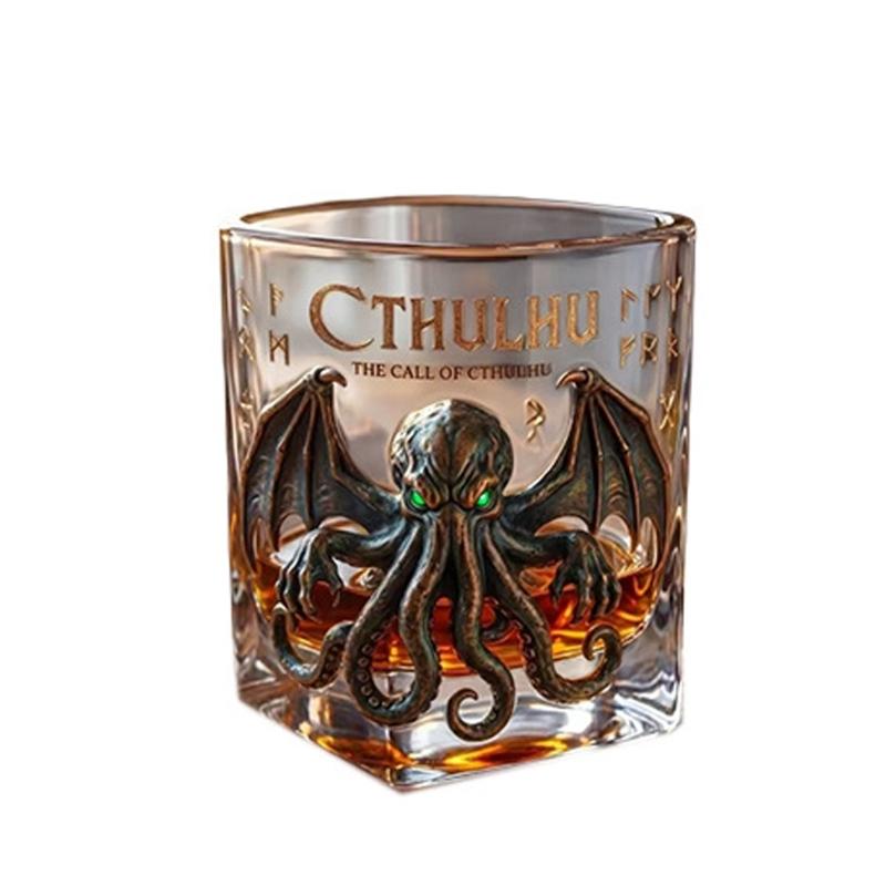 Clear Drink Glass for Shelf Display and Desk Styling, Decorative Sipping Piece for Evening Beverage Service and Display
