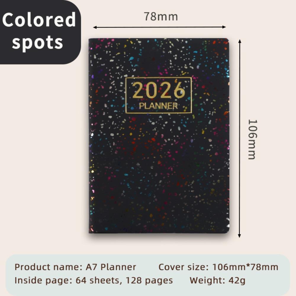 High Quality A7 2026 Agenda Book Pocket with Calendar Appointment Book Notebooks School Office