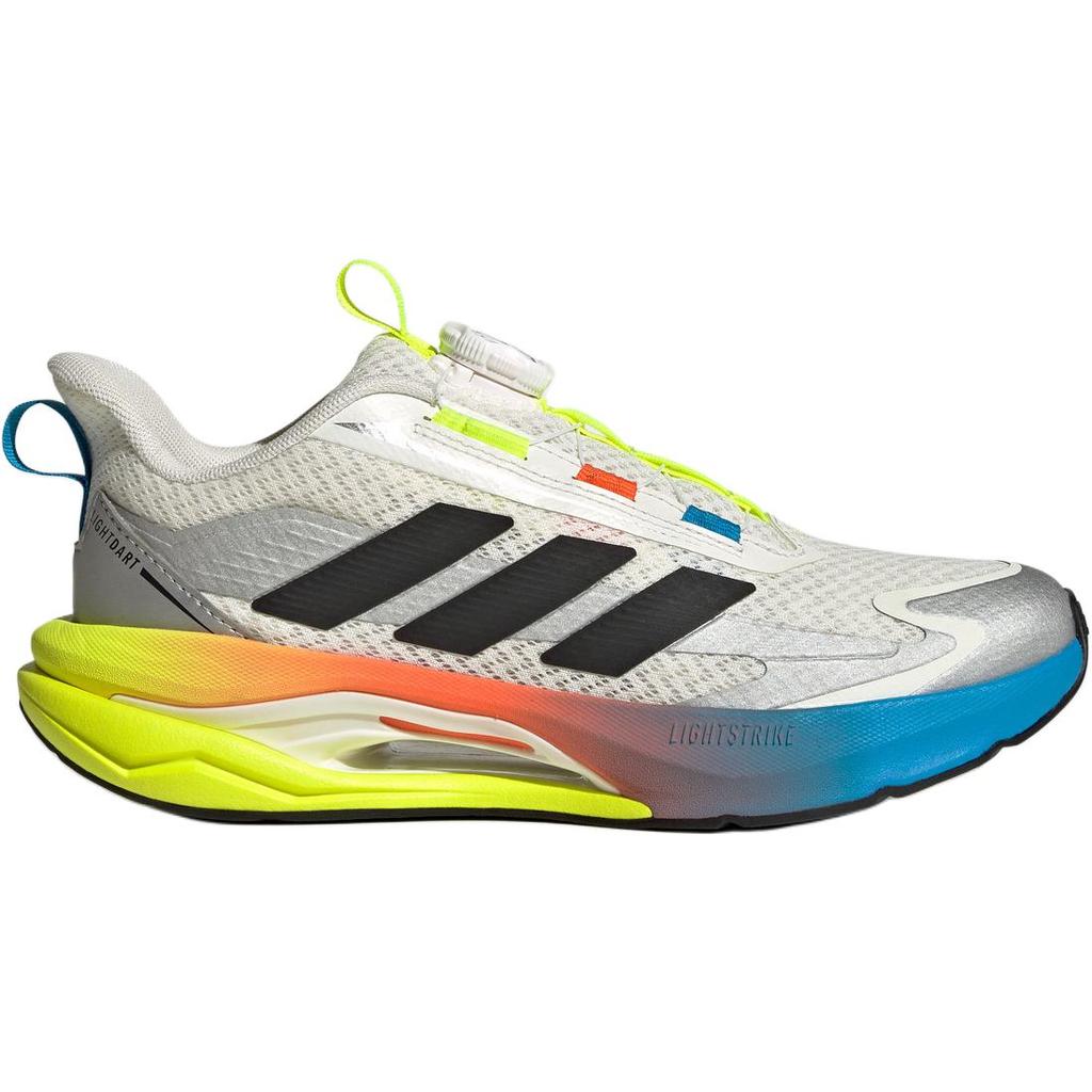 Adidas Lightdart Comfortable Versatile Trendy Durable Rebound Non-Slip Low-Top Running Shoes Kids Running Shoes White KJ3965