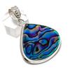 Natural Abalone Shell Gemstone 925 Sterling Silver Jewelry Pendant 1.97" ETC-14343
