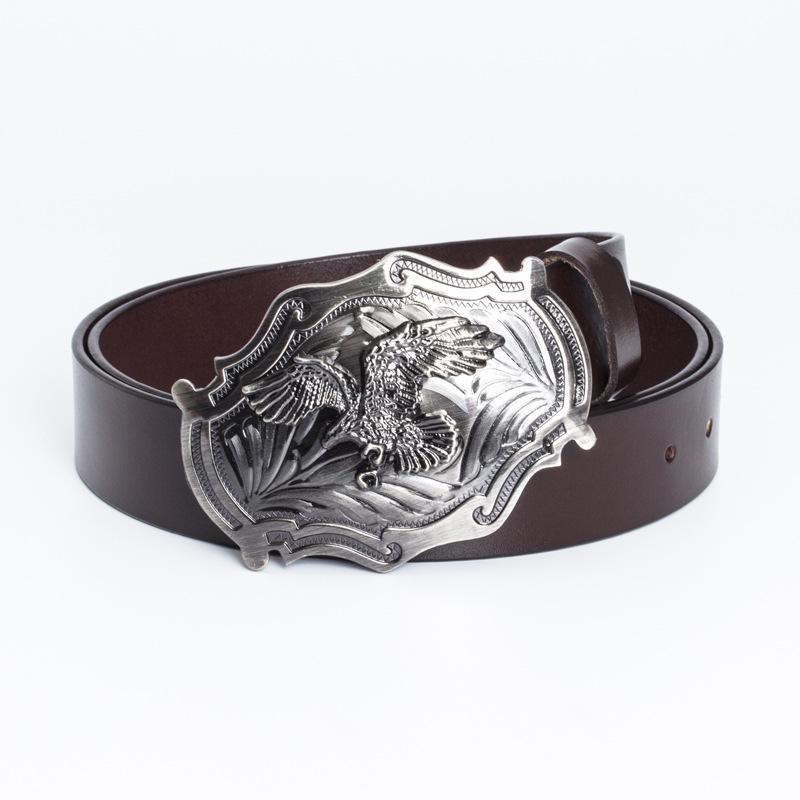 Men's Retro Punk Eagle Buckle Belt - Trendy Alloy Design