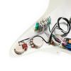 Musiclily Pro-SE Strat Wiring Pre-assembled Pickguard SSS Humbucker Ceramic Single-coil Size Aged White for Strat Electric Guitar