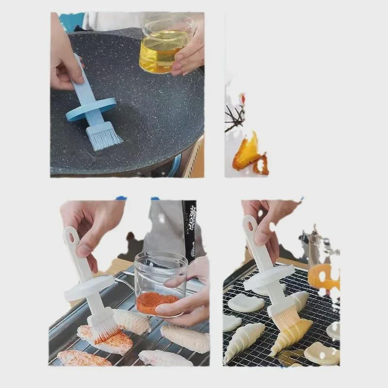 Hochtemperaturbeständige Küchenöl- und Honigbürste mit Flasche