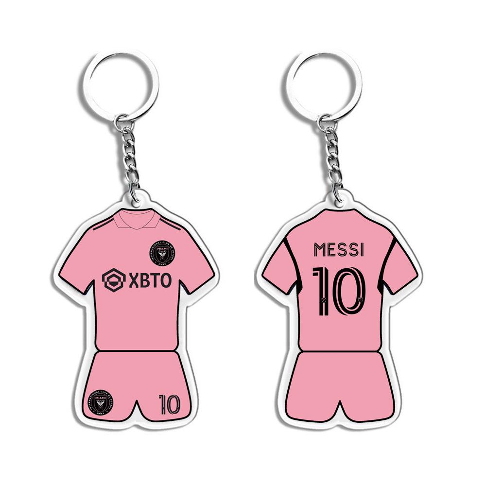 Porte-clés Joueur Étoile: Messi, Ronaldo, Neymar - Souvenirs et Cadeaux de Football en Acrylique