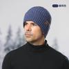 Knitted hat, men's winter velvet thickened cold-proof outdoor cycling wool knitting, hat scarf three-piece set