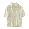 Summer High-End Japanese-Style Casual Short-Sleeve Shirt for Men, Loose Striped Oversized Jacket
