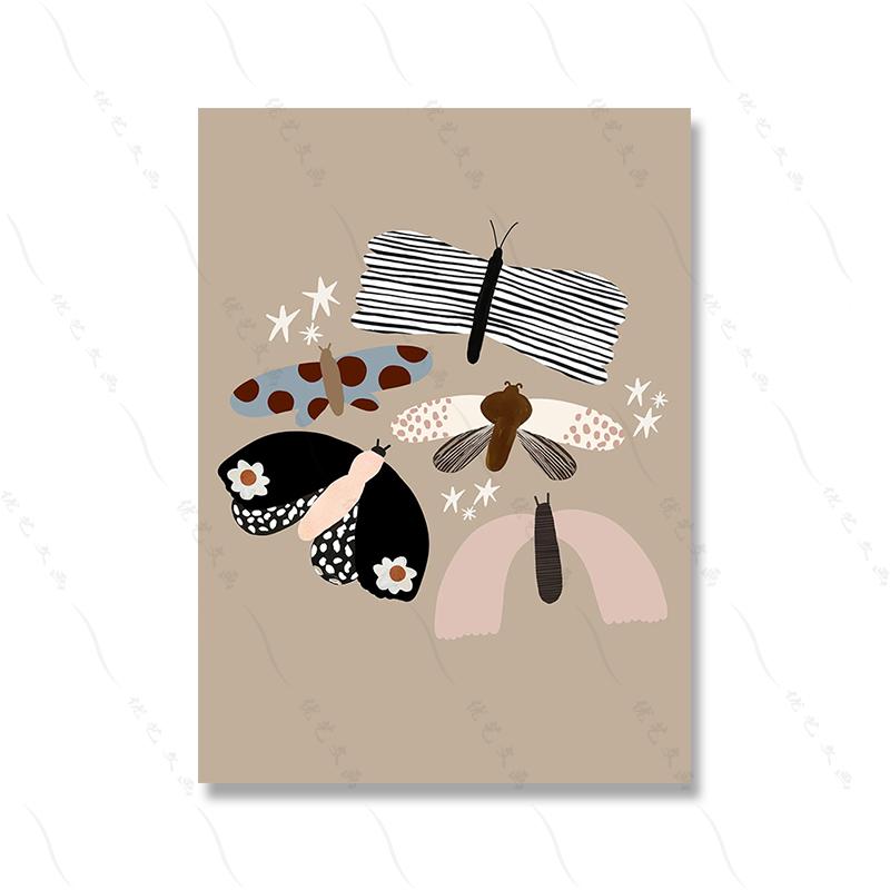 Boho Cartoon Kaninchen Maus Kindergarten Wand Kunst Leinwand Malerei Nordic Retro Tier Poster Druck Wand Bild Baby Kinder Zimmer Dekor
