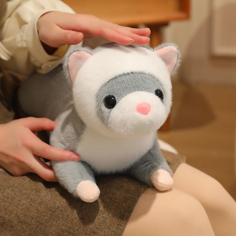 50/60CM Simulated Ferret Plush Toys Sof Stuffed Animal Doll Lifelike Ferret Doll Sleep Pillow