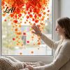 Non Adhesive Window Film 2Pcs Fall Clings Hanging Maple Leaf Decals Reusable Autumn Clings Leaves Static Stickers for Thanksgiving Party Supplies