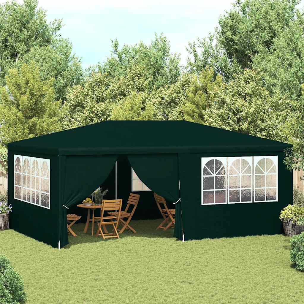 vidaXL Pro Party Tent with Side Walls 4×6 M Green 90 G/m²