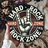 Вінтажний металевий круглий знак 'Hard Rock Zone Heavy Metal' Ретро Музичний Бар Чоловіча Печера Настінний Декор Мистецька Табличка