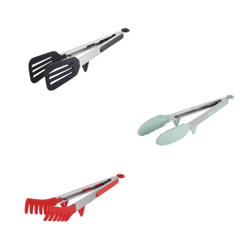 SMVP Multifunction Silicone Slotted Food Tongs
