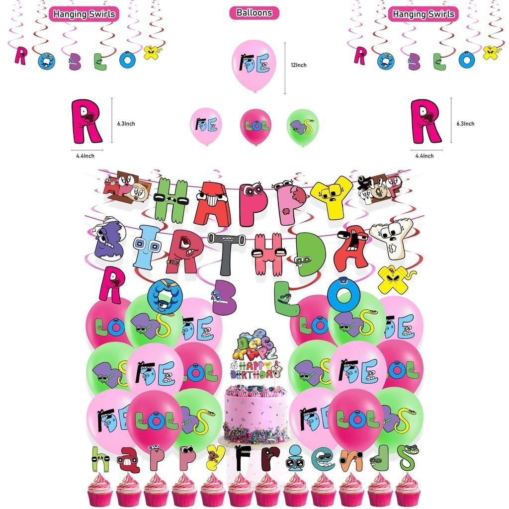 Colorful Balloon Pull Flag Set Alphabet Lore Birthday Party Home Supplies